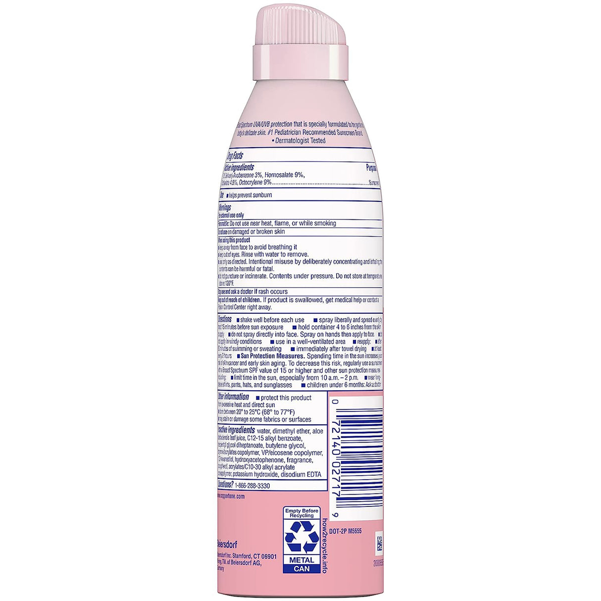 Sunscreen Coppertone® Water Babies SPF 50 Liquid 6 oz. Aerosol Can - BeHope