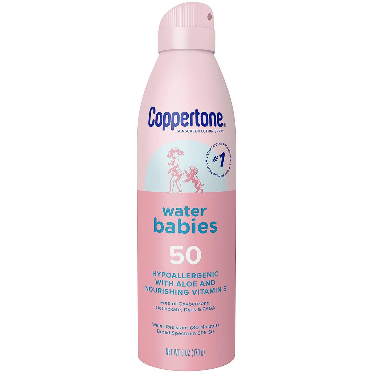 Sunscreen Coppertone® Water Babies SPF 50 Liquid 6 oz. Aerosol Can - BeHope