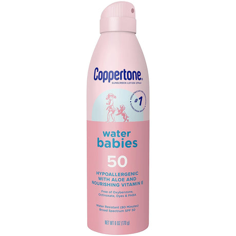 Sunscreen Coppertone® Water Babies SPF 50 Liquid 6 oz. Aerosol Can - BeHope