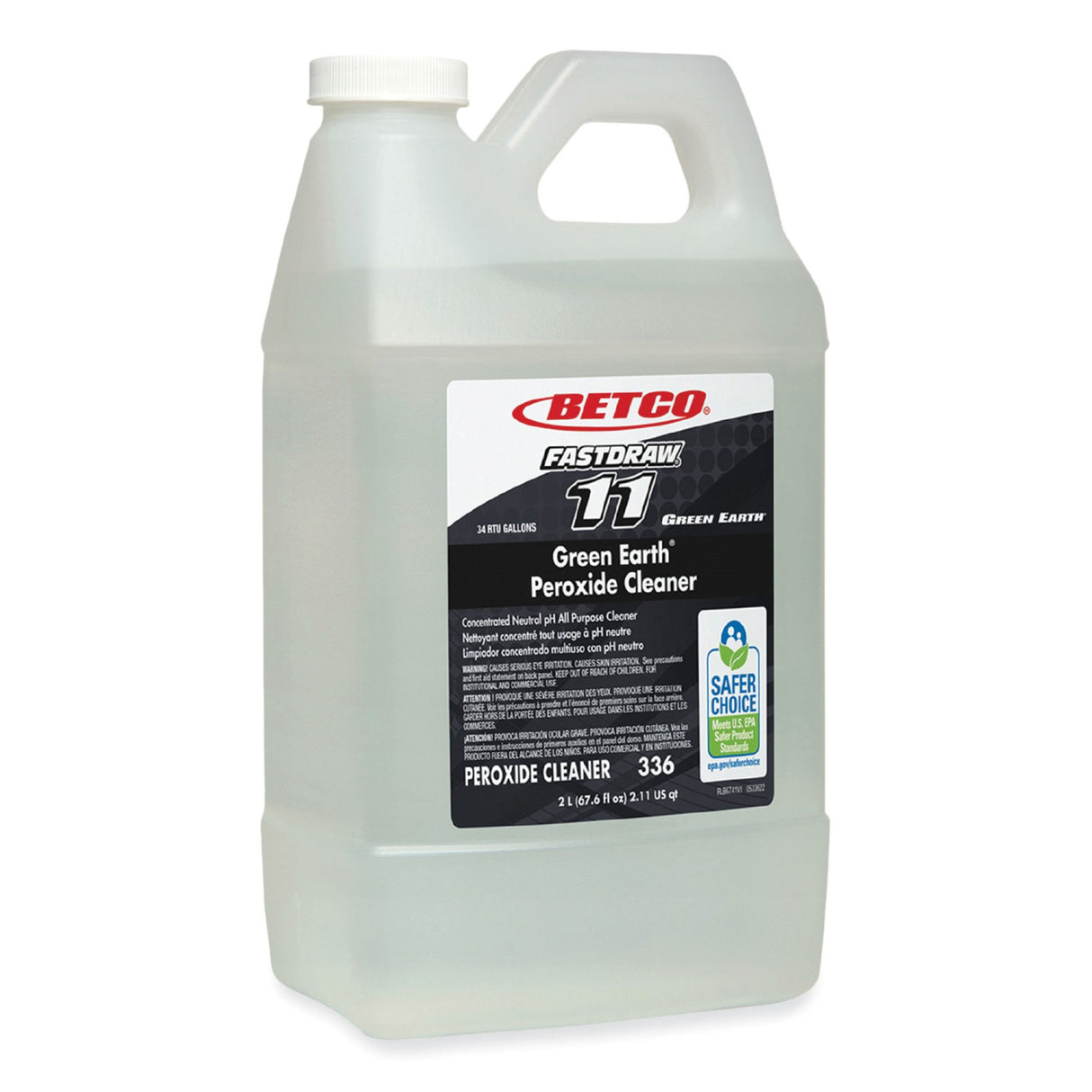 Surface Disinfectant Cleaner Betco® Green Earth® Peroxide Peroxide Based Manual Pour Liquid Concentrate 2 Liter Jug Fresh Mint Scent NonSterile - BeHope