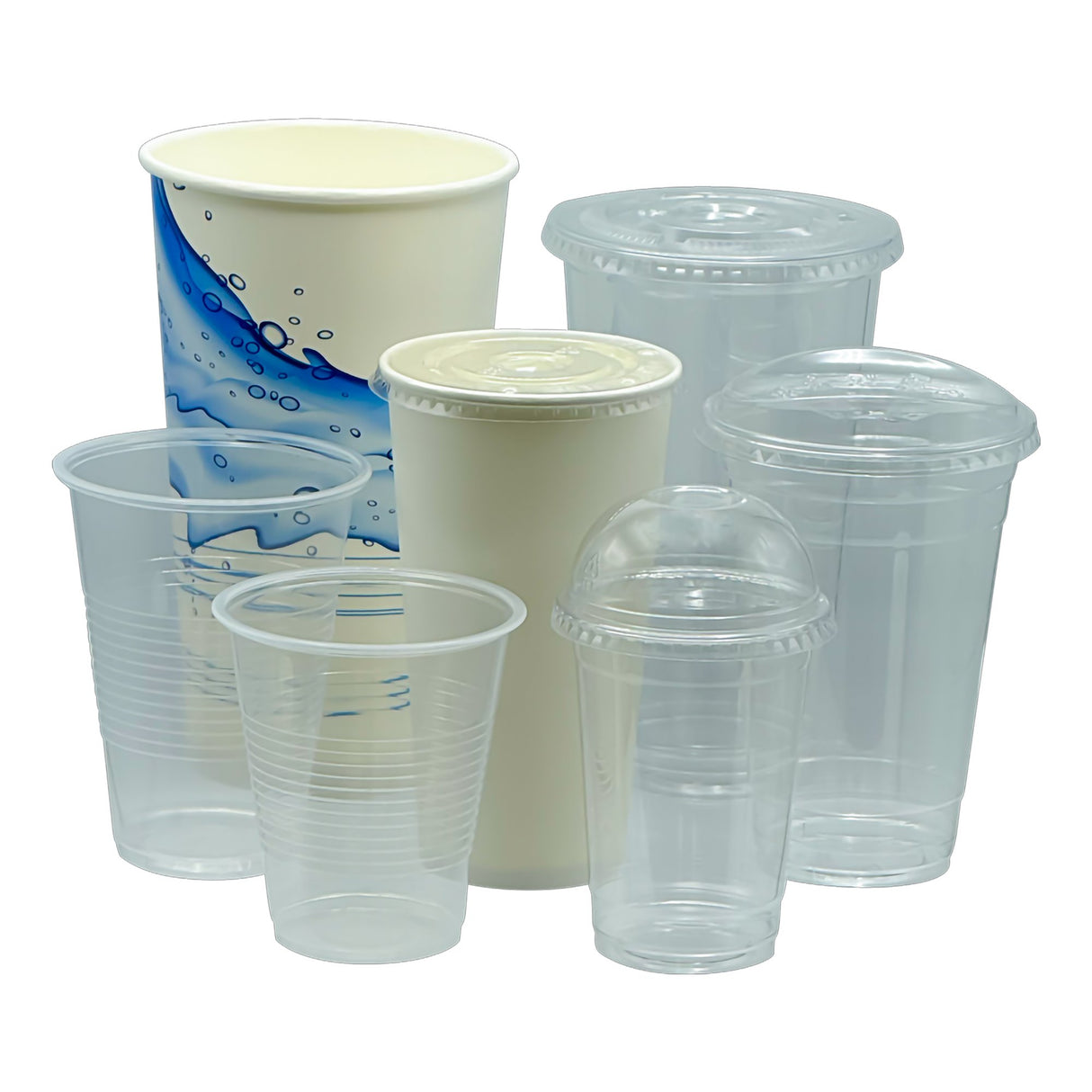 Drinking Cup Lid For 32 oz PET Cups Clear Plastic Disposable - BeHope