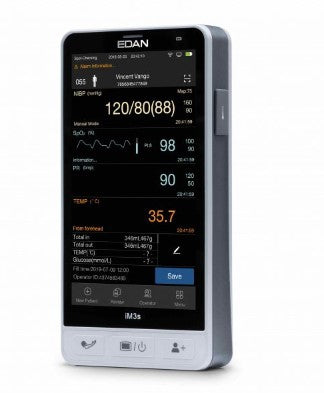 Vital Signs Monitor Edan® iM35_NST Series Spot Check NIBP, SpO2, Temperature AC Power / Battery Operated - BeHope