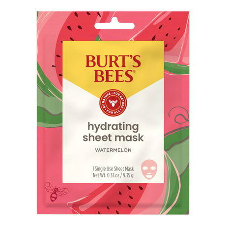 Facial Moisturizer Burt's Bees® Hydrating Sheet Mask 0.33 oz. Individual Packet Watermelon Scent Mask - BeHope