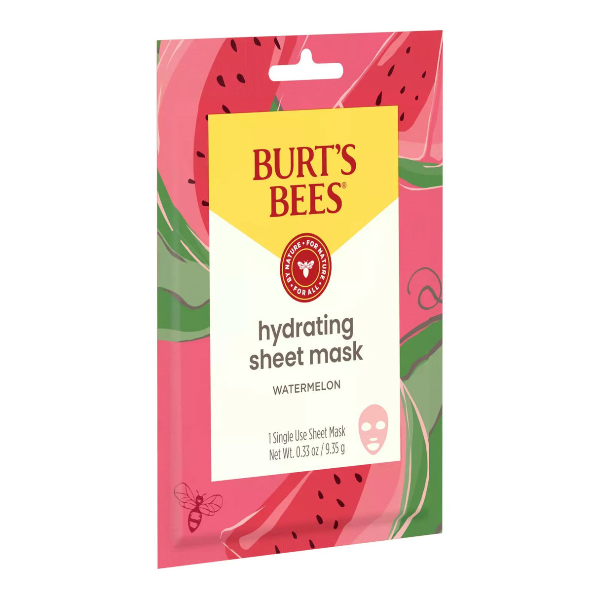 Facial Moisturizer Burt's Bees® Hydrating Sheet Mask 0.33 oz. Individual Packet Watermelon Scent Mask - BeHope
