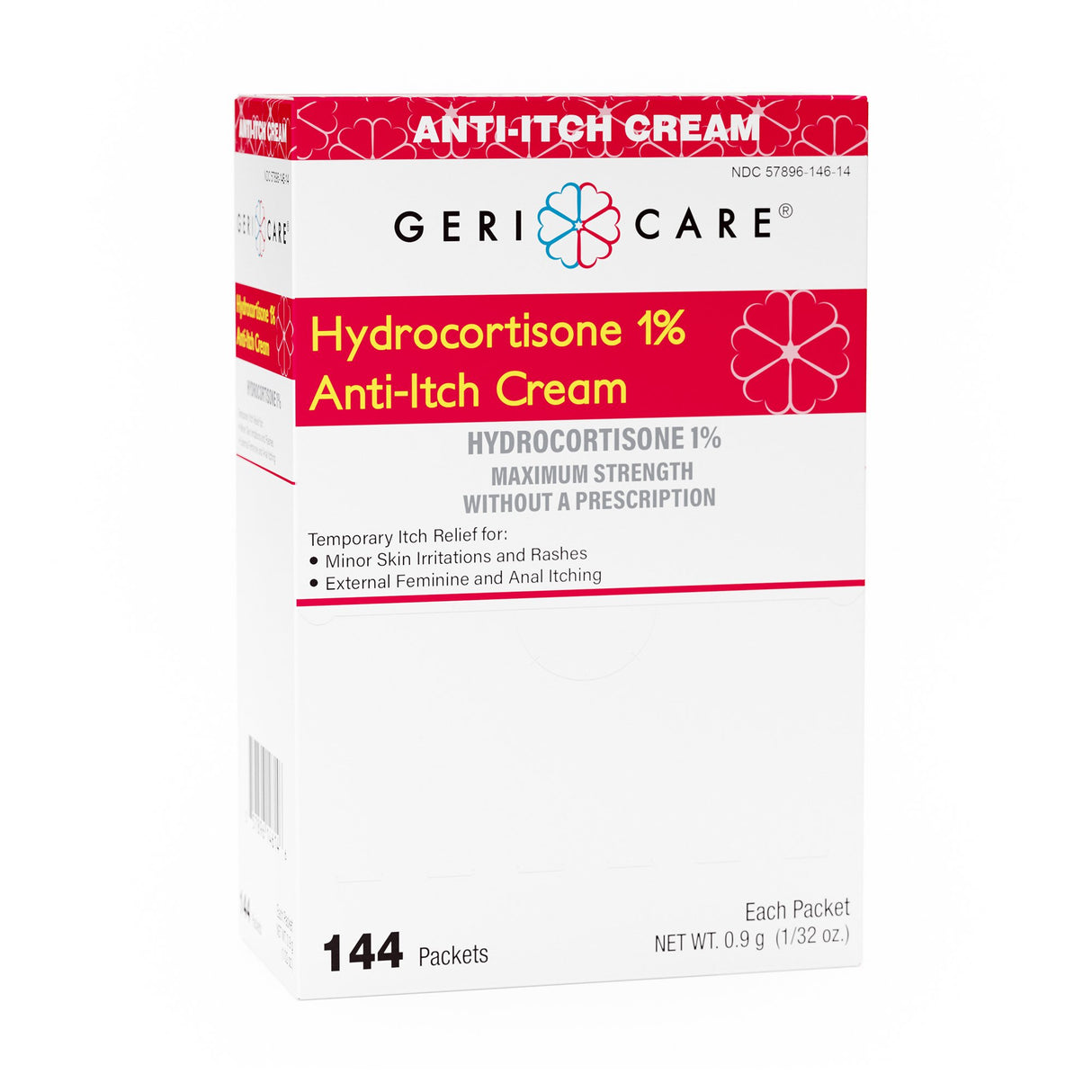 Itch Relief Geri-Care® 1% Strength Cream 144 Per Box Individual Packet - BeHope