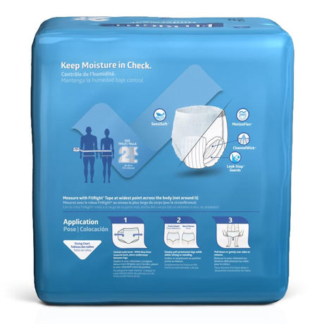 Absorbent Underwear FitRight® Bariatric Pull On with Tear Away Seams Adult 2X-Large Unisex Disposable Heavy Absorbency - BeHope