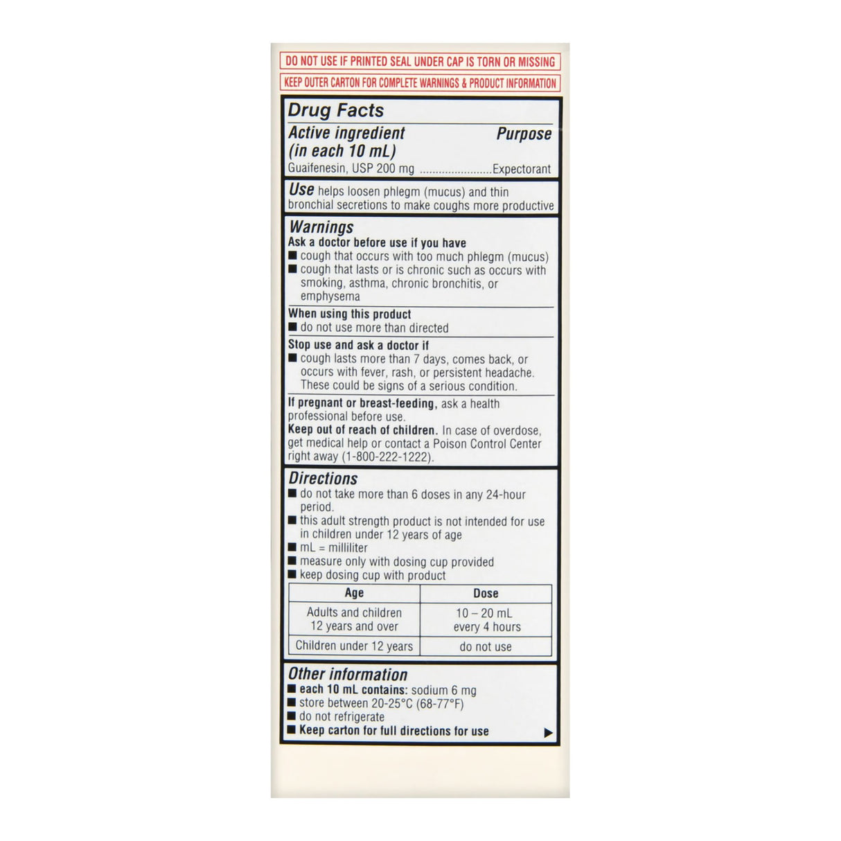 Cold and Cough Relief Foster & Thrive™ 200 mg / 5 mL Strength Syrup 4 oz. - BeHope