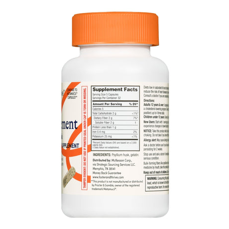 Psyllium Husk Fiber Laxative Capsules Foster & Thrive™ - BeHope