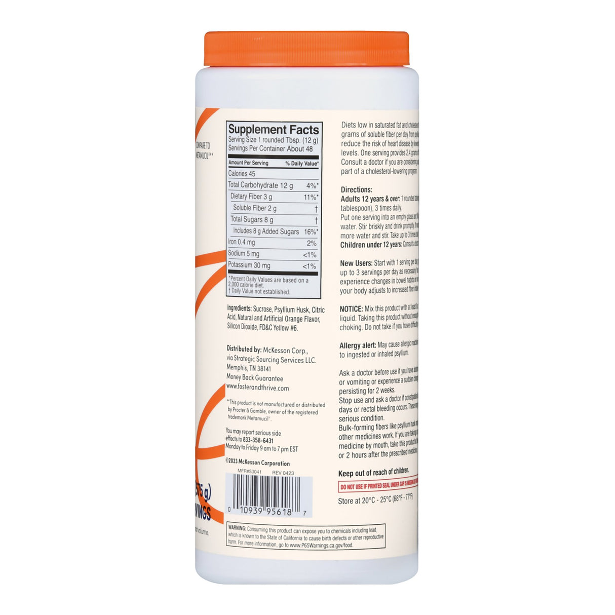 Fiber Supplement Foster & Thrive™ Powder Psyllium Husk - BeHope