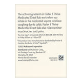 Chest Rub Foster & Thrive™ 4.8% / 2.6% / 1.2% Strength Ointment 3.5 oz. - BeHope