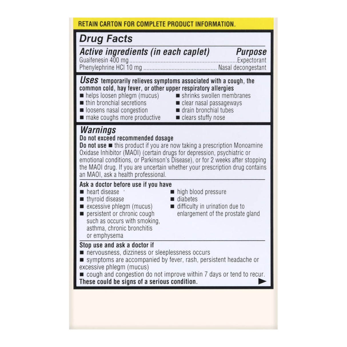 Cold and Cough Relief Foster & Thrive™ 400 mg - 10 mg Strength Tablet 50 per Box - BeHope