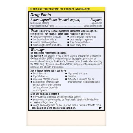 Cold and Cough Relief Foster & Thrive™ 400 mg - 10 mg Strength Tablet 50 per Box - BeHope