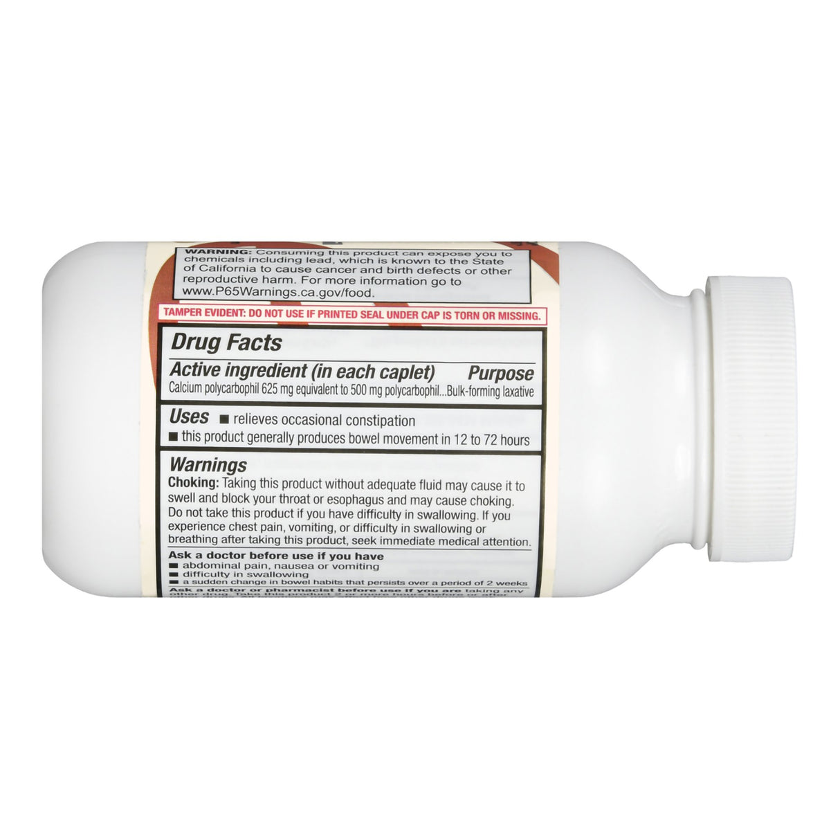 Laxative Foster & Thrive™ Unflavored Caplet 90 per Bottle 625 mg Strength Calcium Polycarbophil - BeHope