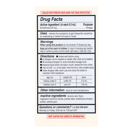 Infant Gas Relief Foster & Thrive Simethicone Drops - BeHope