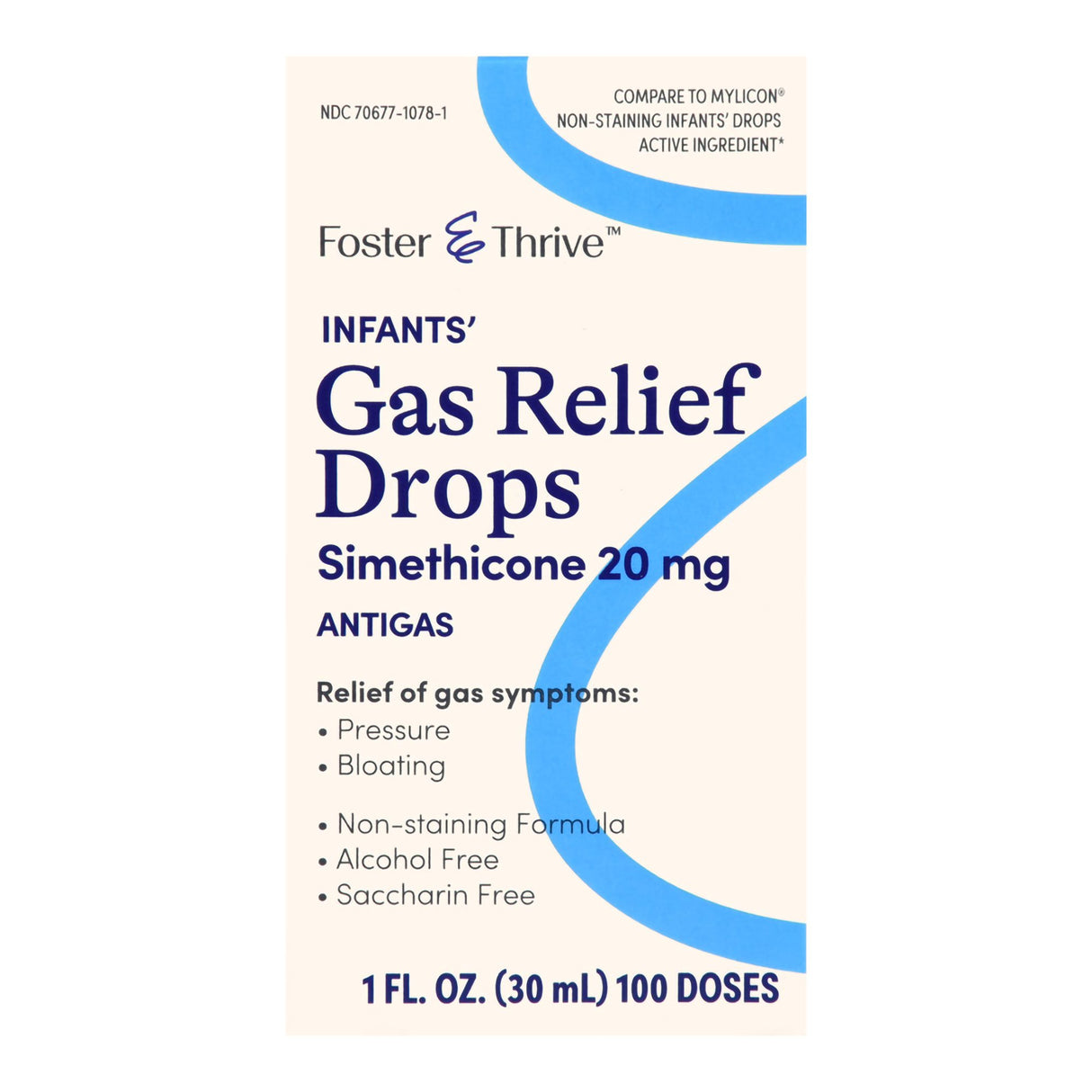 Infant Gas Relief Foster & Thrive™ 20 mg / 0.3 mL Strength Oral Drops 1 oz. - BeHope