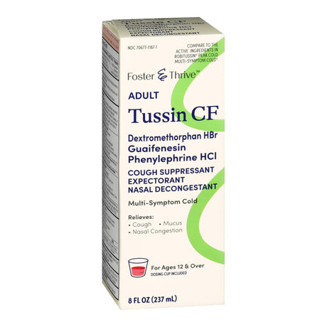 Cold And Cough Relief Foster & Thrive™ 10 Mg - 100 Mg - 5 Mg / 5 Ml Strength Liquid 8 Oz. - Behope