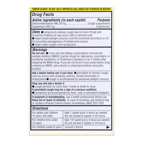 Cold and Cough Relief Foster & Thrive™ 400 mg - 20 mg Strength Tablet 50 per Box - BeHope