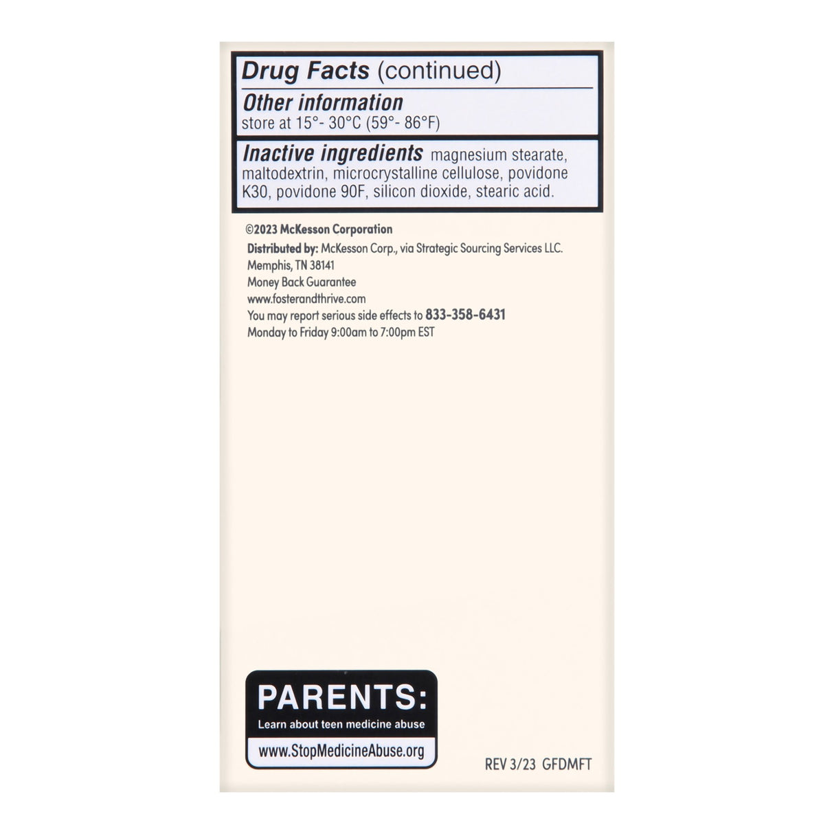 Cold and Cough Relief Foster & Thrive™ 400 mg - 20 mg Strength Tablet 50 per Box - BeHope