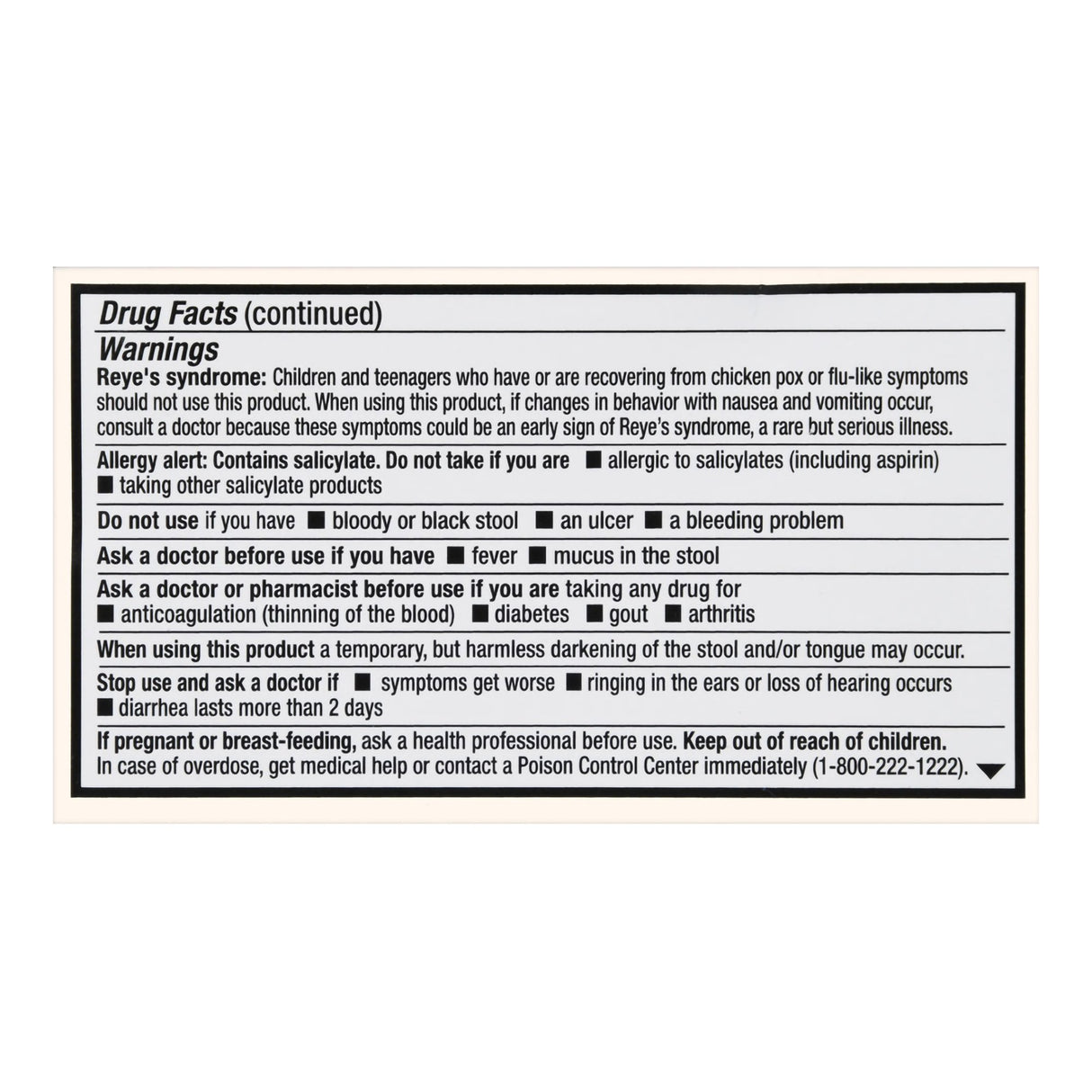 Anti-Diarrheal Foster & Thrive™ 262 mg Strength Caplet 40 per Bottle - BeHope