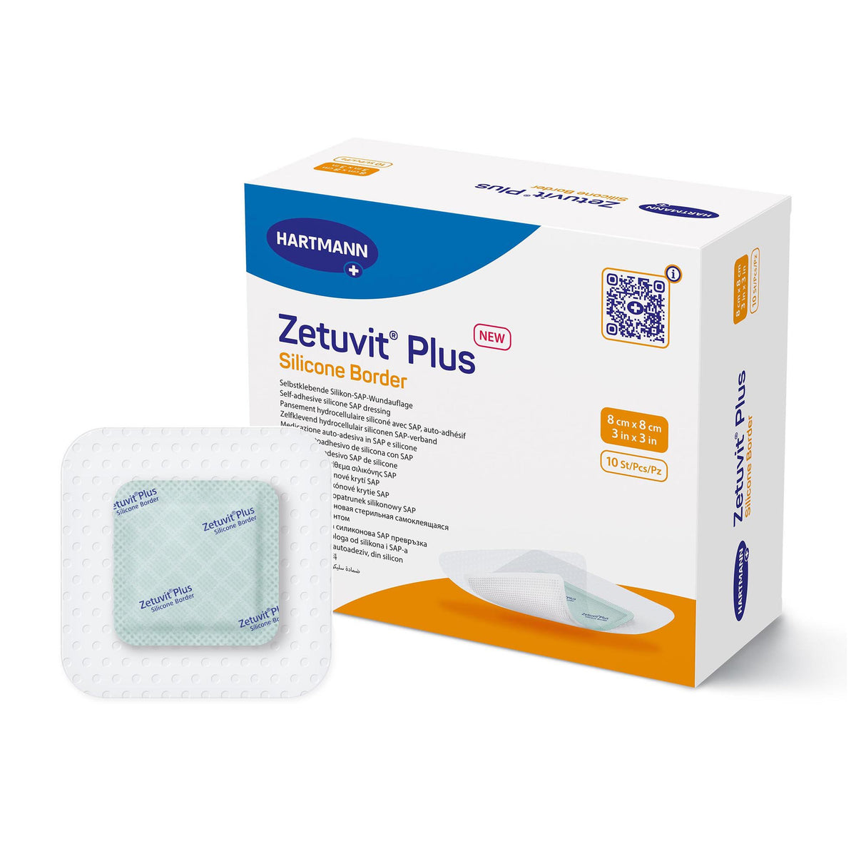Super Absorbent Dressing Zetuvit® Plus Silicone Border Adhesive - BeHope