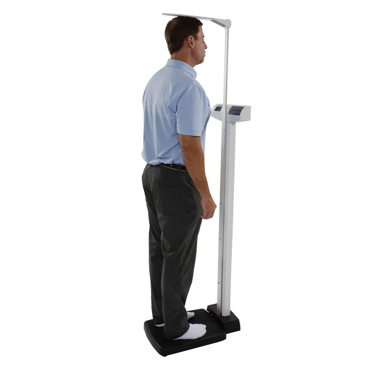 Physician Scale with Height Rod Health O Meter® LCD Display 300 kg Only White Battery Operated - BeHope
