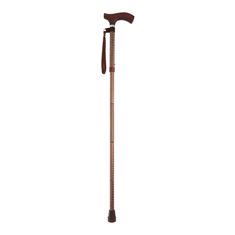 Folding Cane Switch Sticks® Aluminum 32 to 37 Inch Height Cognac - BeHope