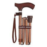 Folding Cane Switch Sticks® Lightweight Aluminum Adjustable Height - BeHope