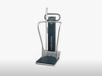 Physician Scale with Handrail Welch Allyn Digital Display 400 kg Capacity Black / Silver Battery Operated - BeHope