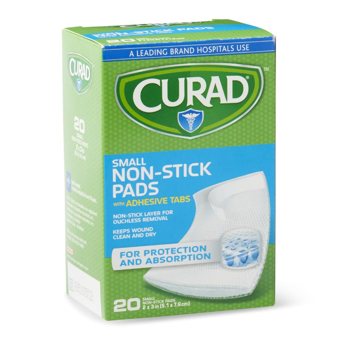 Non-Adherent Dressing with Adhesive Curad® 2 X 3 Inch Sterile 20 per Pack - BeHope