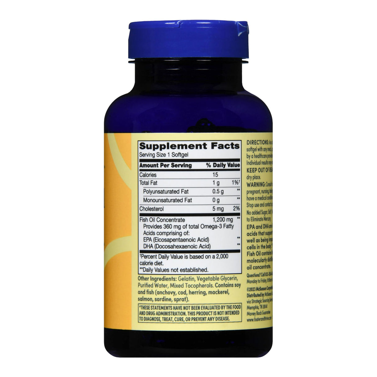 Omega 3 Supplement Foster & Thrive™ Enteric Coated Fish Oil Softgels - BeHope