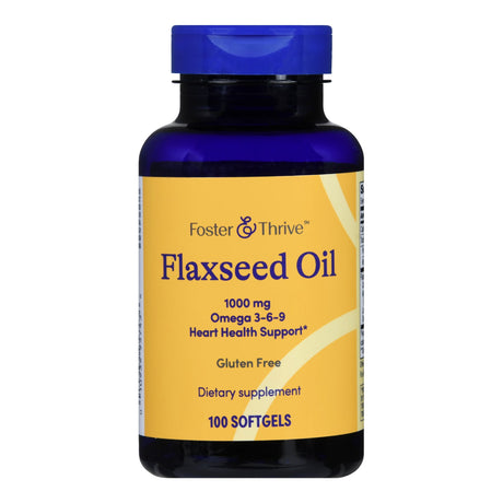 Dietary Supplement Foster & Thrive™ Flaxseed Oil 1,000 mg Strength Softgel 100 per Bottle - BeHope