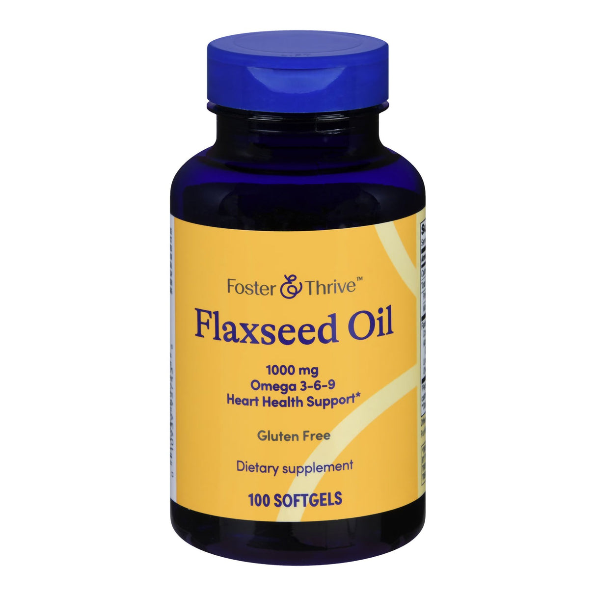 Dietary Supplement Foster & Thrive™ Flaxseed Oil 1,000 mg Strength Softgel 100 per Bottle - BeHope