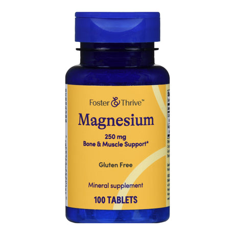 Dietary Supplement Foster & Thrive™ Magnesium 250 mg Strength Tablet 100 per Bottle - BeHope