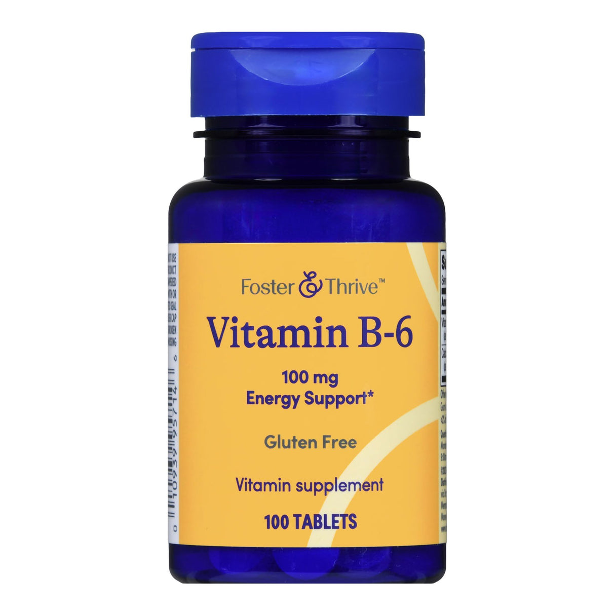 Vitamin Supplement Foster & Thrive™ Vitamin B6 100 mg Strength Tablet 100 per Bottle - BeHope