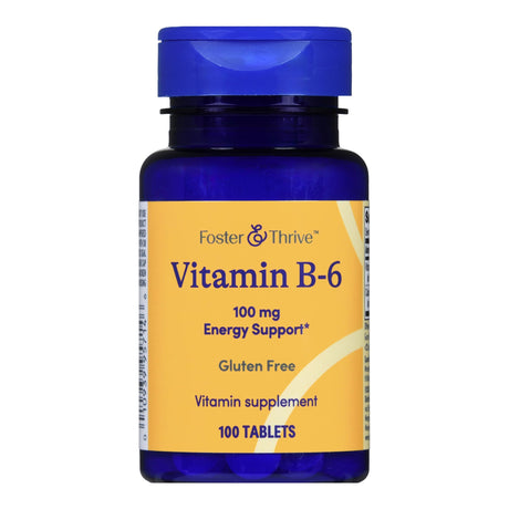 Vitamin Supplement Foster & Thrive™ Vitamin B6 100 mg Strength Tablet 100 per Bottle - BeHope