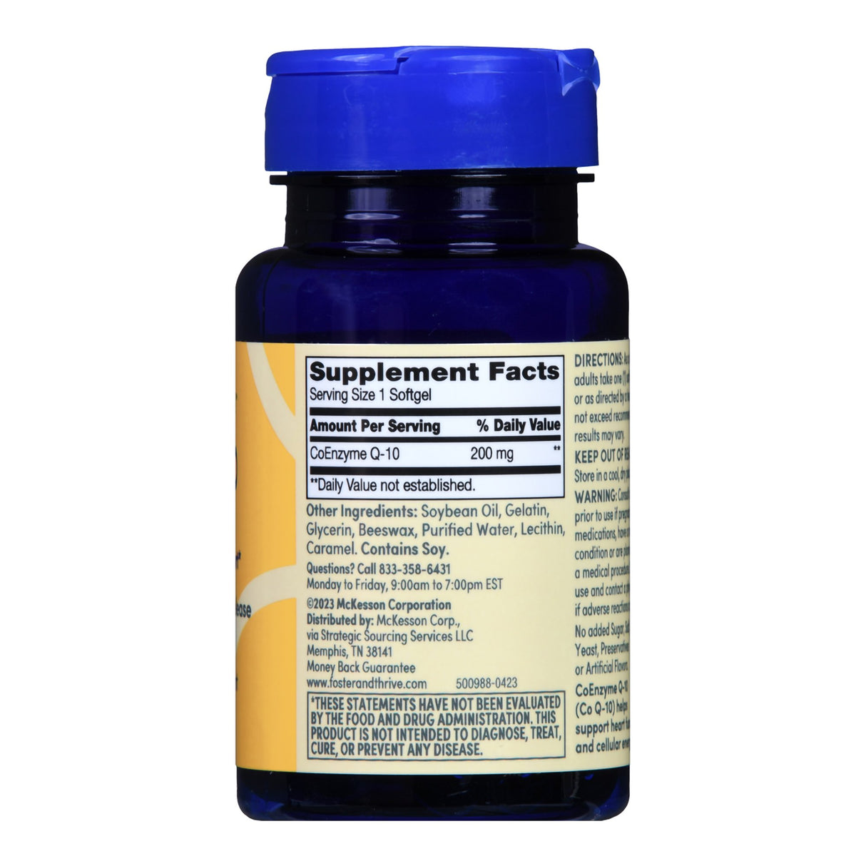 Vitamin Supplement Foster & Thrive™ Coenzyme Q-10 200 mg Strength Softgel 30 per Bottle - BeHope