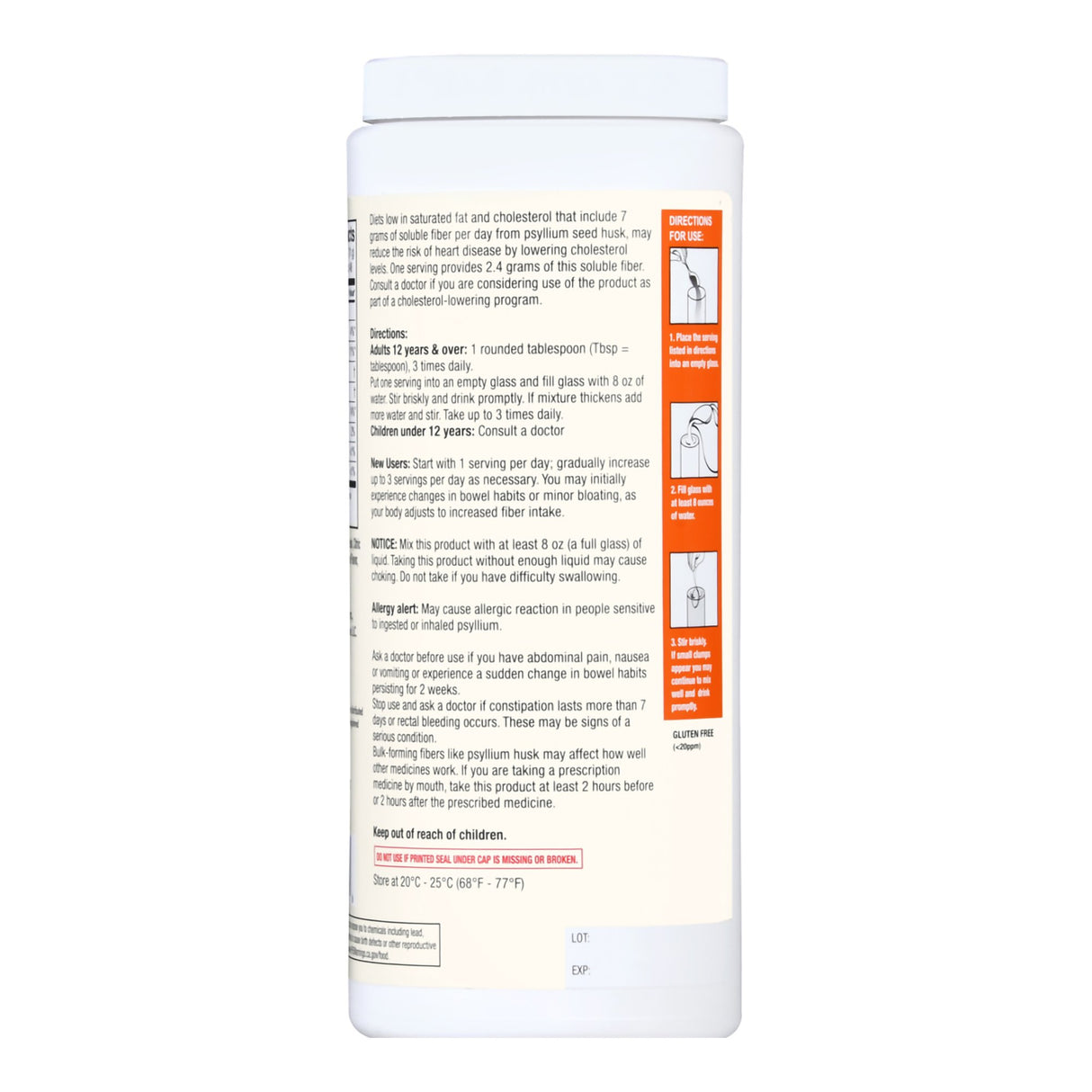 Fiber Supplement Foster & Thrive™ Powder Psyllium Husk - BeHope