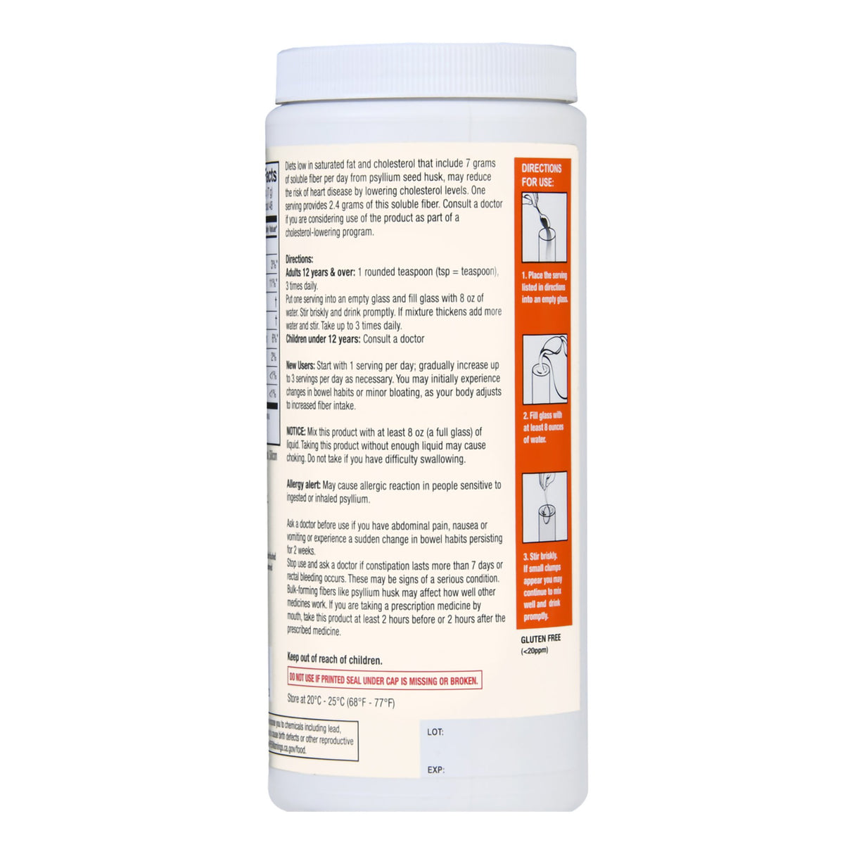 Fiber Supplement Foster & Thrive™ Powder Psyllium Husk - BeHope