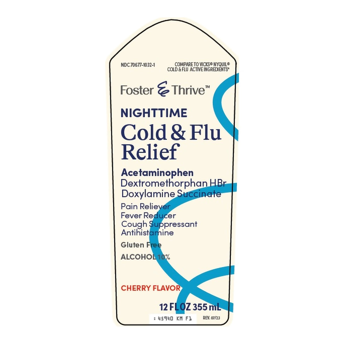 Cold and Cough Relief Foster & Thrive™ 650 mg - 30 mg - 12.5 mg / 30 mL Strength Liquid 12 oz. - BeHope