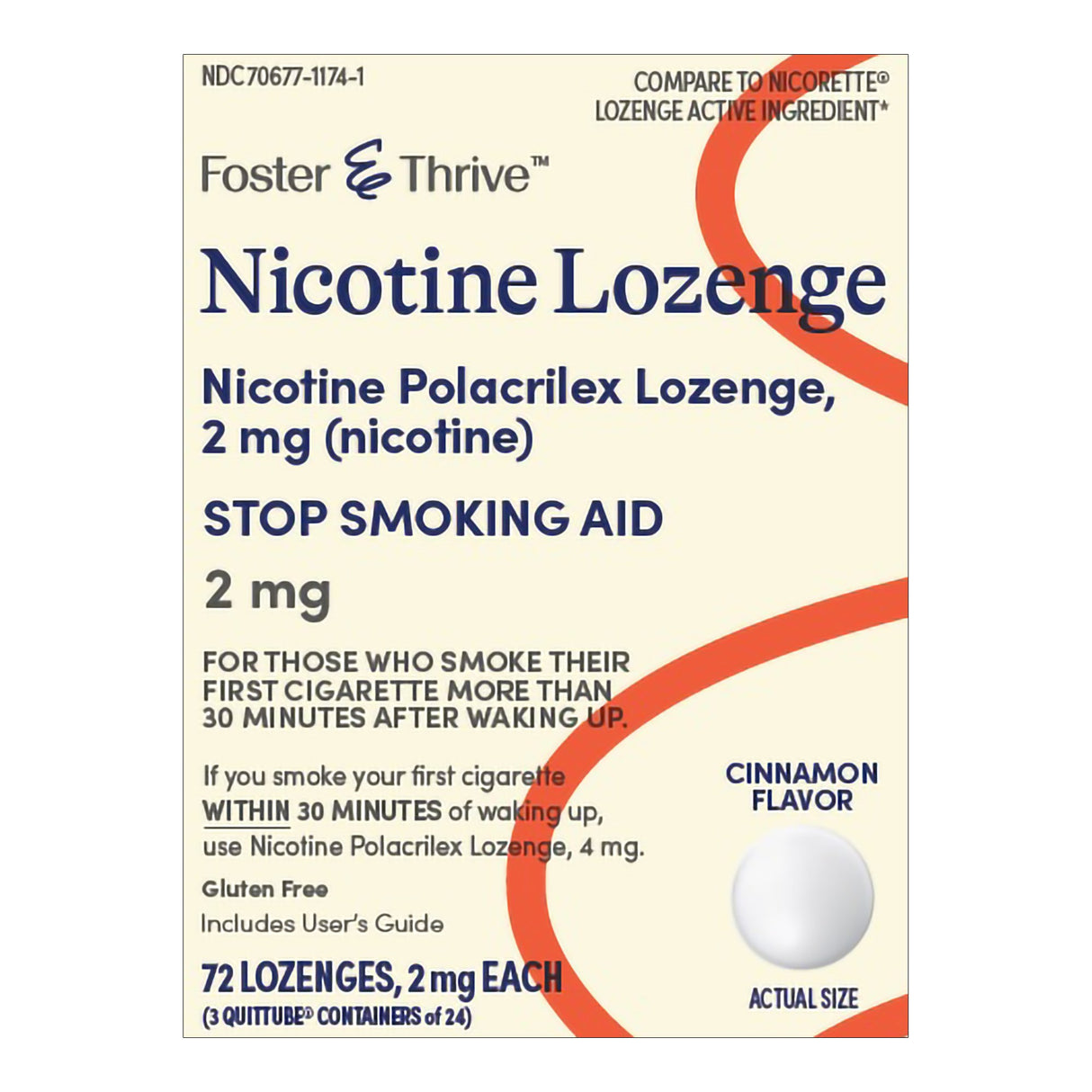 Stop Smoking Aid Foster & Thrive™ 2 mg Strength Lozenge - BeHope
