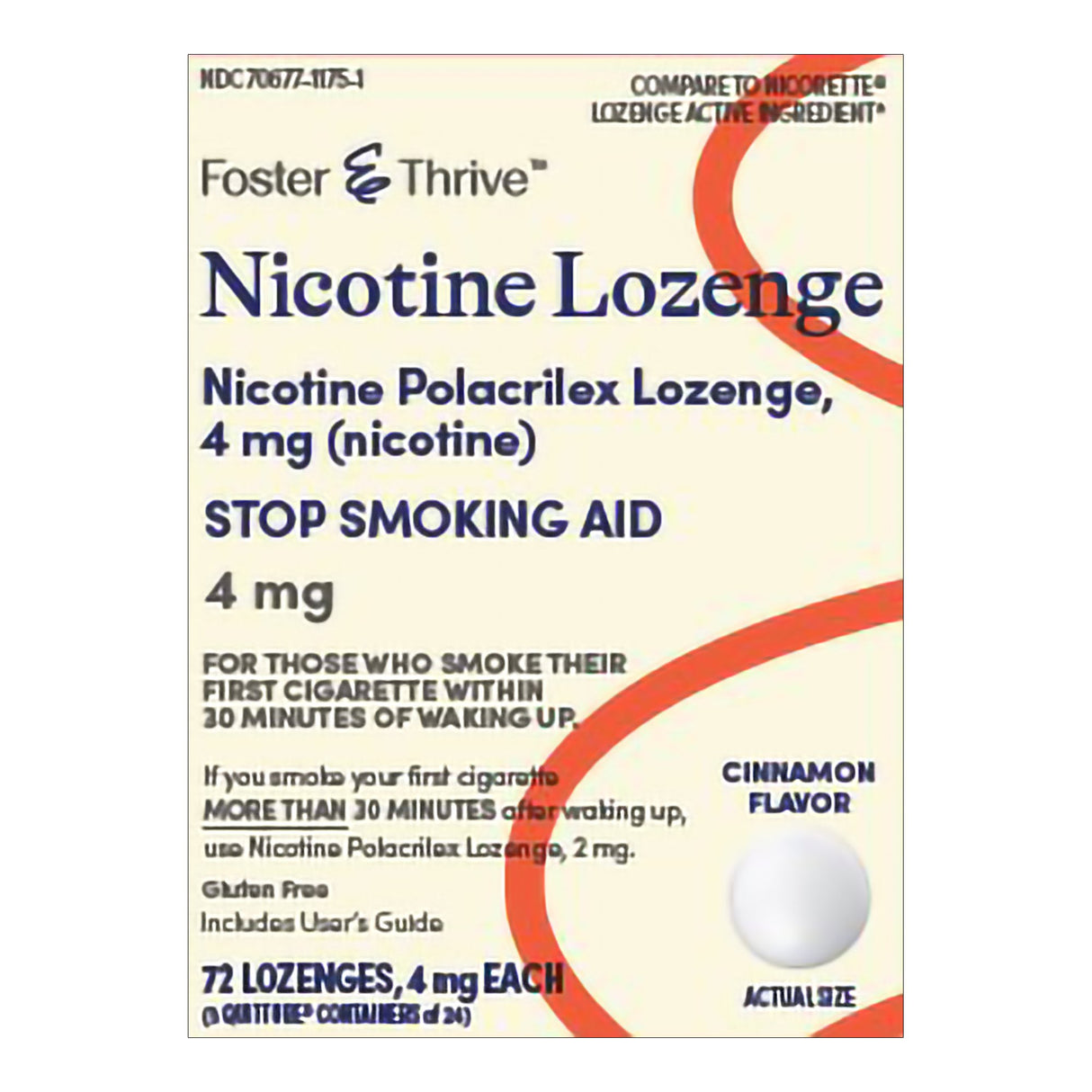 Stop Smoking Aid Foster & Thrive™ 4 mg Strength Lozenge - BeHope