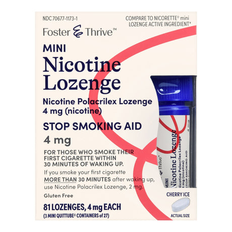 Stop Smoking Aid Nicotine Lozenges Foster & Thrive™ - BeHope