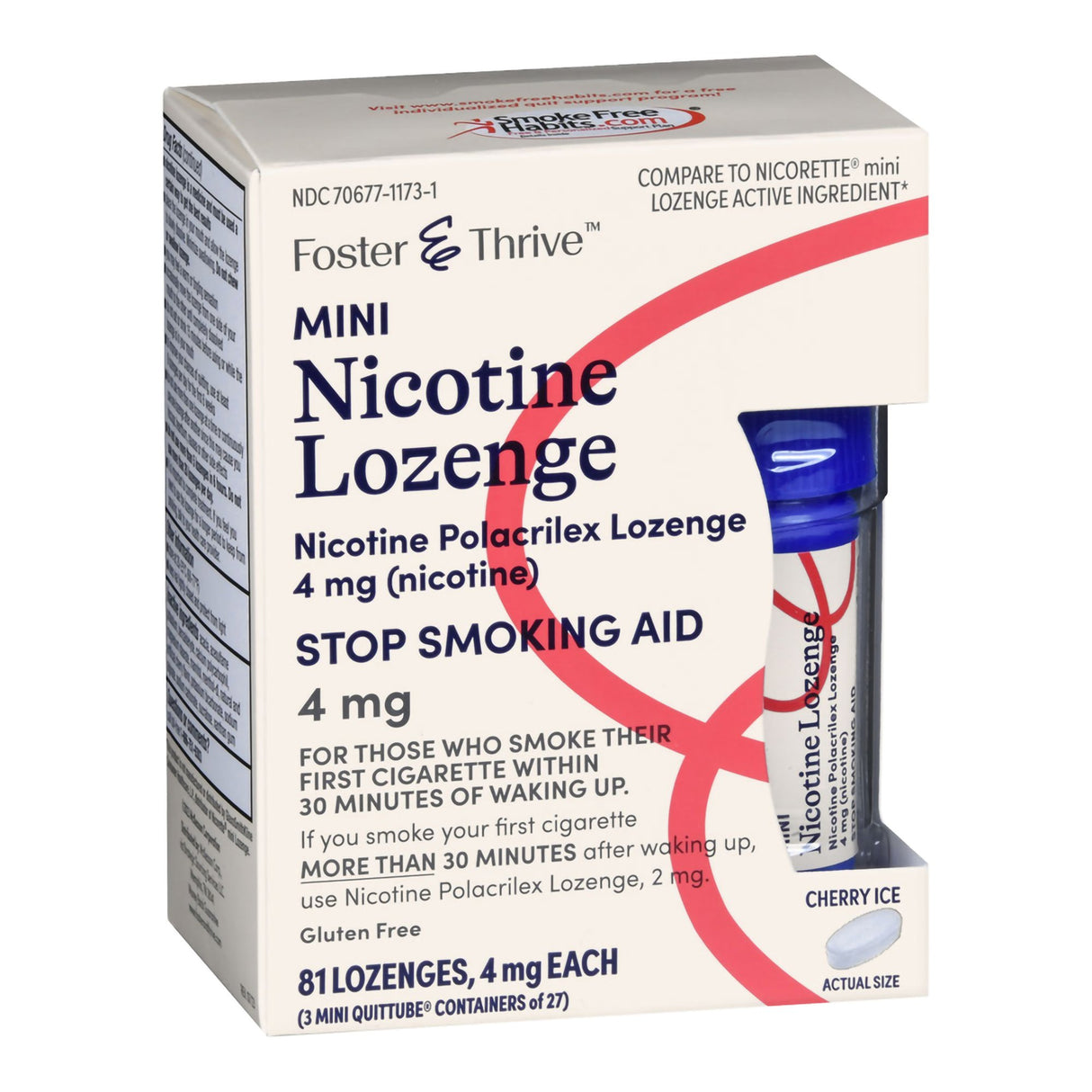 Stop Smoking Aid Foster & Thrive™ 4 mg Strength Lozenge - BeHope