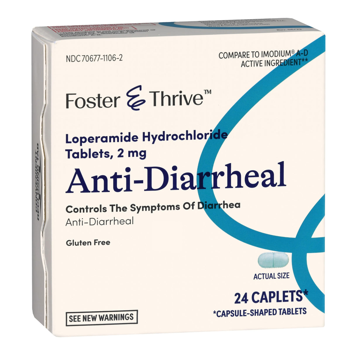 Anti-Diarrheal Foster & Thrive™ 2 mg Strength Caplet 24 per Box - BeHope