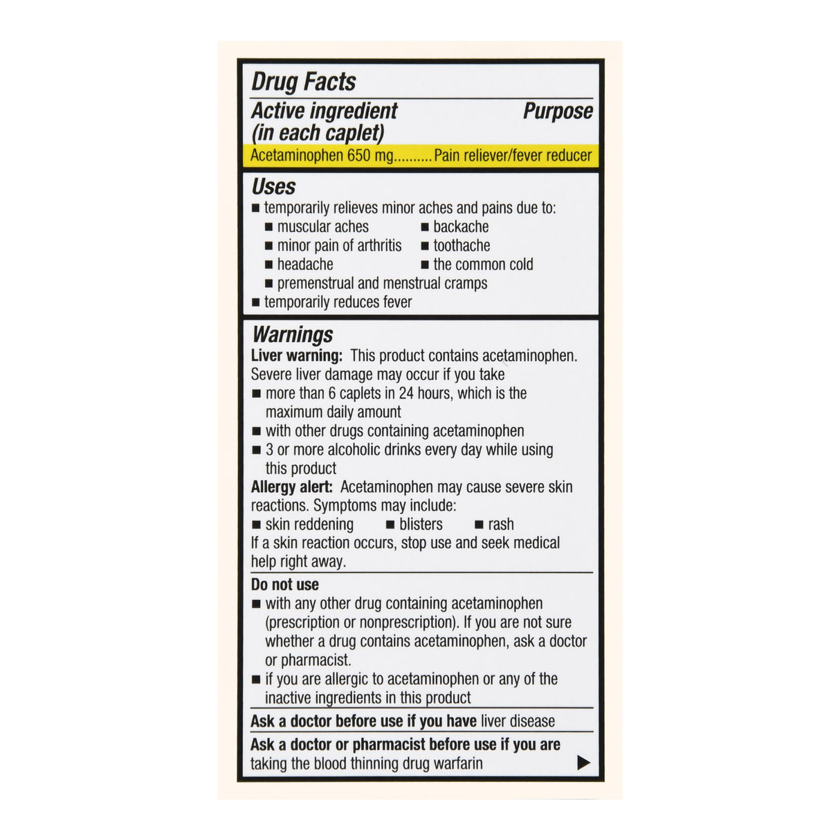 Pain Relief Foster & Thrive™ 650 mg Strength Acetaminophen Capsule 100 Per Bottle - BeHope