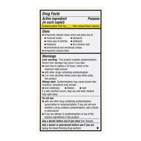 Pain Relief Foster & Thrive™ 650 mg Strength Acetaminophen Capsule 100 Per Bottle - BeHope