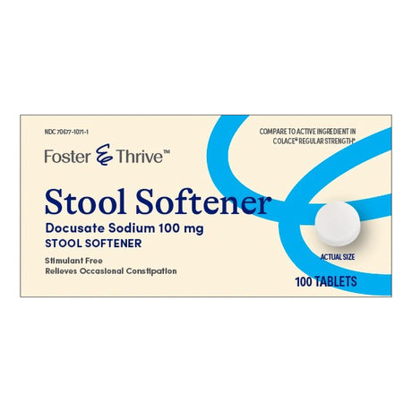 Stool Softener Foster & Thrive™ Docusate Sodium Tablets - BeHope