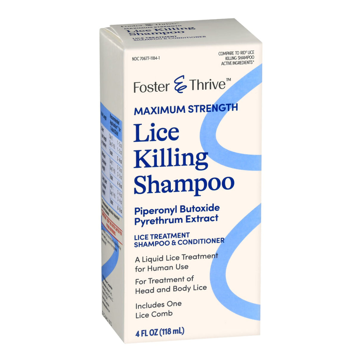 Lice Shampoo Foster & Thrive® 4 oz. Bottle Scented - BeHope