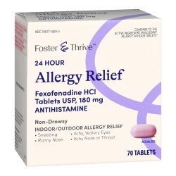Allergy Relief 24 Hour Non Drowsy Fexofenadine HCI Tablets - BeHope
