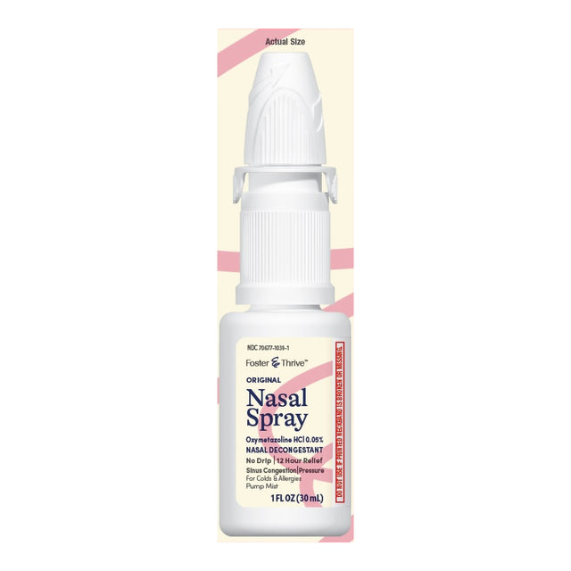 Saline Nasal Spray Foster & Thrive™ for Sinus Congestion Relief - BeHope